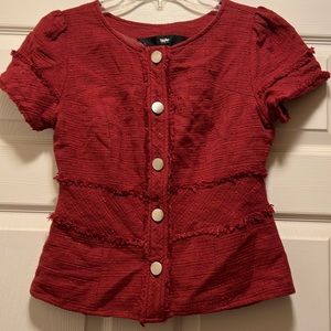 MOSSIMO Woven Rust Short-Sleeved Lightweight Jacket Size XS